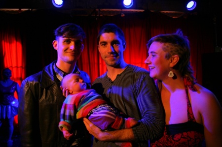 First gig with baby Griffin in tow